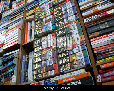 Stephen King novels on a book shelf in a shop Stock Photo