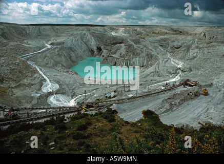 China clay pit near St. Austell Cornwall, England, late 70's Stock Photo