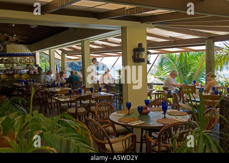 Do Brazil restaurant on Shell beach St. Barths Stock Photo