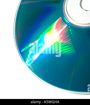 A CD with spectrum of light Stock Photo