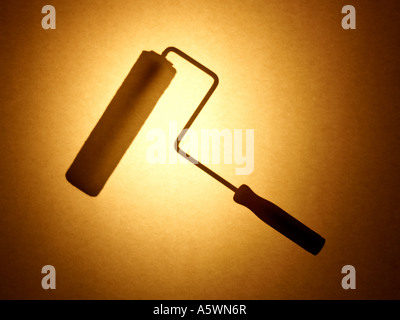 Paint roller silhouette Stock Photo