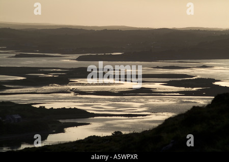 View from Croagh Patrick, Co. Mayo, Ireland.clew bay Stock Photo