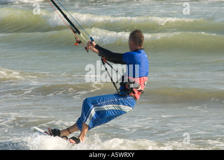 Kitesurfer Kite surfer Shoreham by Sea Sussex UK Stock Photo