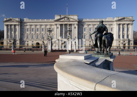 Front of Buckingham Palace London England UK Stock Photo