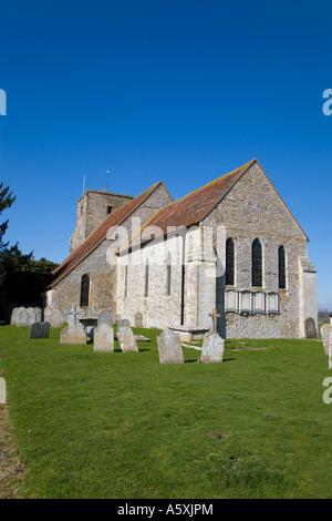 12th Century Parish Church of St Michael at Amberley Village West Sussex, UK 2007 Stock Photo