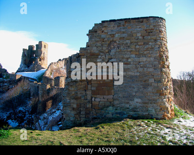 12th Century Keep and curtain walls Stock Photo
