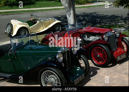 VINTAGE 1930's MG CARS CALIFORNIA USA Stock Photo