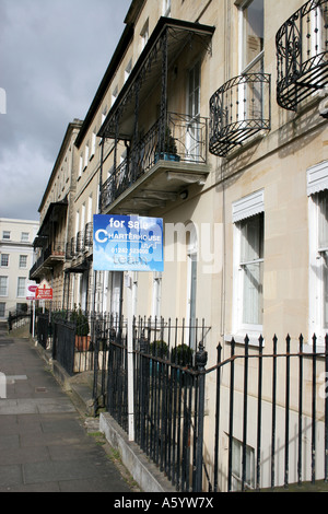 Houses for sale in Cheltenham Gloucestershire. Stock Photo