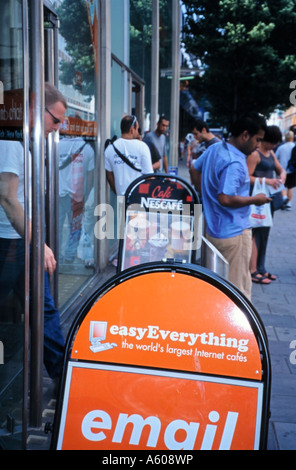 Internet Café or Cybercafé London England Great Britain Stock Photo