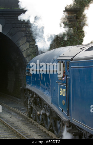 LNER Class A4 Pacific 4 6 2 Sir Nigel Gresley entering tunnel Stock Photo