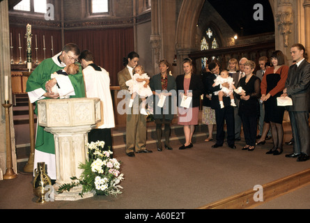 Baptism in a Catholic church Stock Photo
