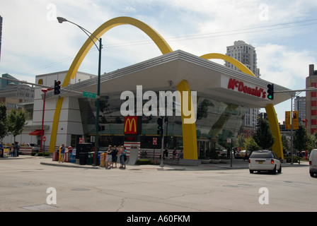 Drive through McDonalds MacDonalds in Chicago Stock Photo