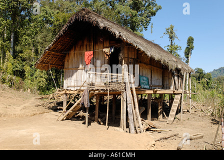 Traditional Rawang house, Kachin State, Myanmar Stock Photo - Alamy