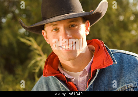 Cowboy in North Dakota Stock Photo
