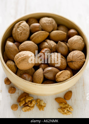 Mixed nuts shot with professional medium format digital camera Stock Photo