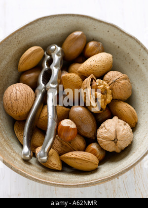 Mixed nuts with nutcracker shot with professional medium format digital camera Stock Photo