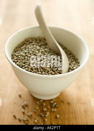 Hemp seeds Stock Photo