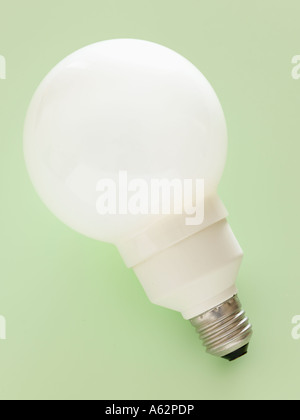 Still life energy saving light bulb Stock Photo