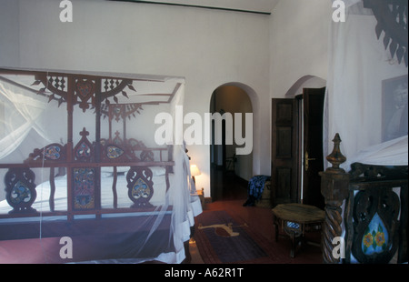 room interior The Old Boma German boma built in 1895 as a fort is now a hotel Mikindani South Coast Tanzania Stock Photo