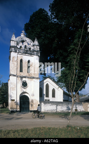 Livingstone tower 1872 old church at the Holy Ghost Mission Bagamoyo Tanzania Stock Photo