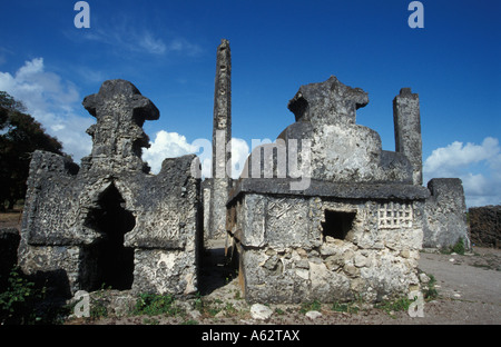 Kaole ruins Shirazi ruins from the 13th century which include the oldest mosque on East African mainland Bagamoyo Tanzania Stock Photo