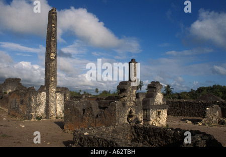 Kaole ruins Shirazi ruins from the 13th century which include the oldest mosque on East African mainland Bagamoyo Tanzania Stock Photo