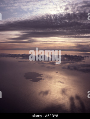 Aerial shot of Alderney and Burhou in the Channel Isles Stock Photo