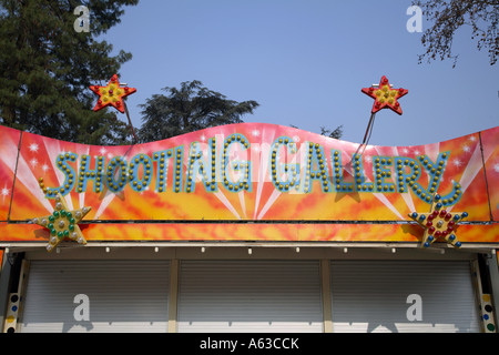 shooting gallery in a amusement park in Italy, europe Stock Photo