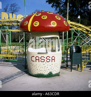 Ticket booth in an amusement park in Milano Italy, Europe Stock Photo