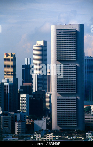 historic picture year of 1998 skyline of financial district singapore Stock Photo