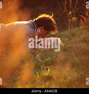 couple kissing Stock Photo