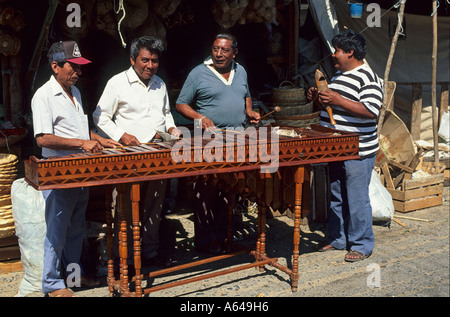 Mexico Oaxaca Salina Cruz Marimba Stock Photo