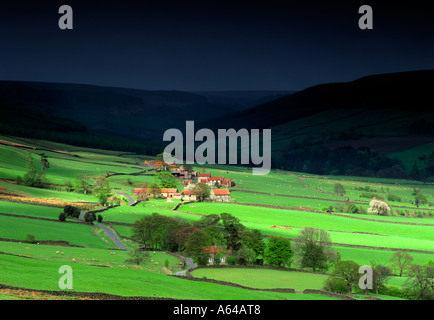 Dark skies over Bransdale in the North Yorkshire Moors Stock Photo