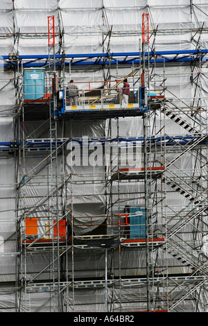 Mobile Toilettes On A Scaffold Scaffolds Stock Photo Alamy