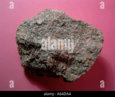 pink feldspar rock with dyke, quartz vein Stock Photo - Alamy