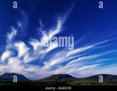Clouds over Rannoch moor in Scotland Stock Photo