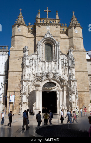 Santa Cruz Church Praca de 8 Maio Coimbra Portugal Stock Photo