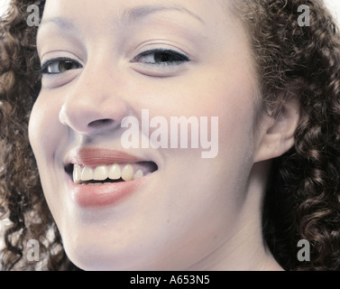 Woman in her twenties smiling. Stock Photo