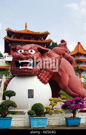 Sun Moon Lake Wenwu temple Guardian Stock Photo