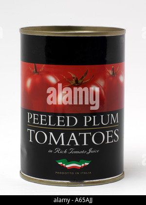 Tin of Plum Tomatoes Stock Photo