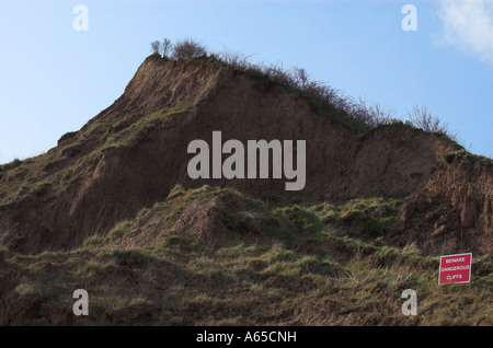 Evidence of Coastal Erosion In Filey Bay North Yorkshire England United Kingdom Sring Time 2007 Stock Photo