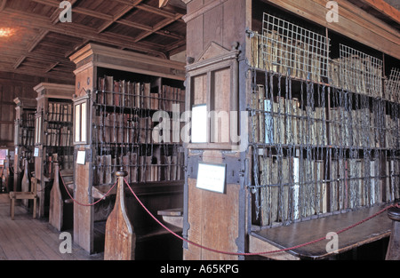 Jacobean chained library New Library Building Hereford Cathedral Stock Photo