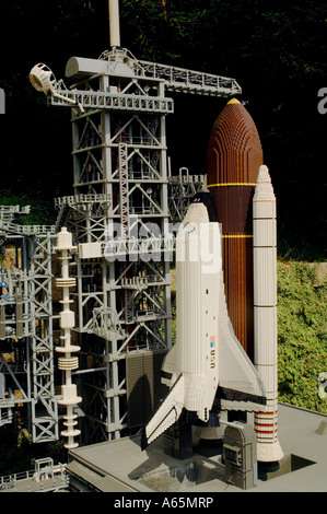 Lego Miniature Model of NASA Space Shuttle  LegoLand tourist amusement attraction in Carlsbad San Diego County California Stock Photo