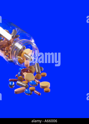 Vitamins Pills Pouring Stock Photo