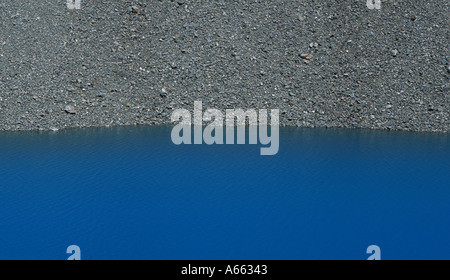 Cobalt blue Zhasyk Kul lake Stock Photo