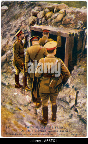 George V Visits Dug Out Stock Photo