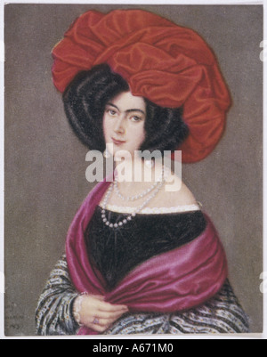 Exotic Lady 1830s Stock Photo - Alamy