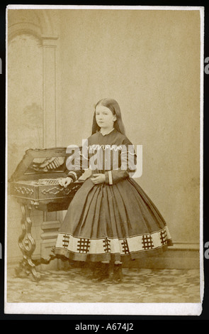 Costume Amy Aged 10 1865 Stock Photo