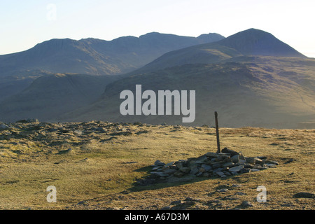 The view from the summit of Dale Head, Lake District National Park, Cumbria Stock Photo