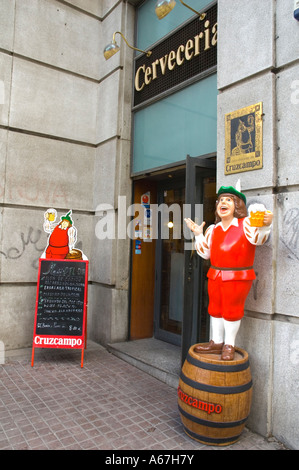 Entrance of a bar restaurant in central Madrid Spain EU Stock Photo